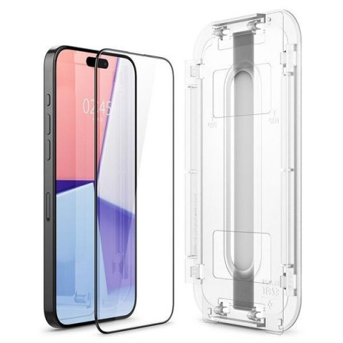 Spigen Glas.TR FC iPhone 15 Pro Max 6.7""EZ FIT" 2 szt. szkło hartowane czarna ramka AGL06873