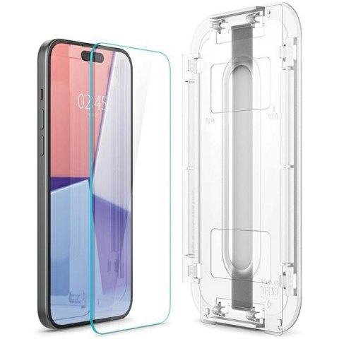 Spigen Glas.TR iPhone 15 / 16 6.1" "EZ FIT" 2 szt. clear szkło hartowane AGL06903