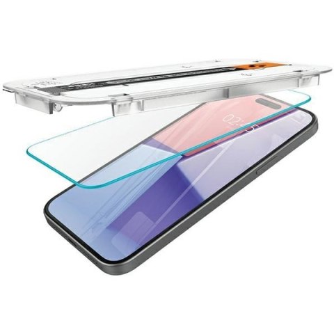 Spigen Glas.TR iPhone 15 / 16 6.1" "EZ FIT" 2 szt. clear szkło hartowane AGL06903