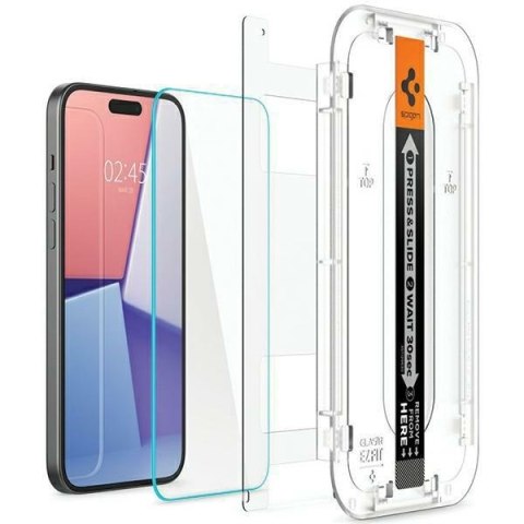 Spigen Glas.TR iPhone 15 Pro Max 6.7""EZ FIT" 2 szt. clear szkło hartowane AGL06872