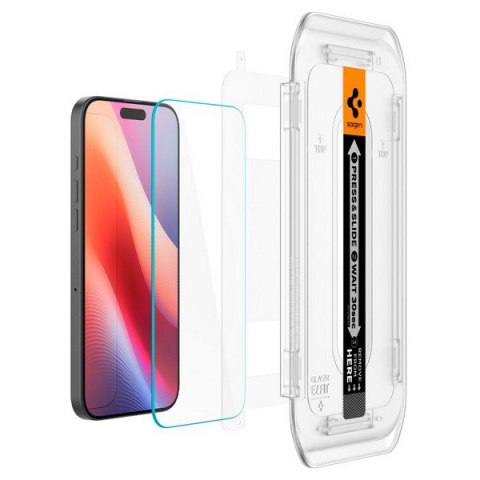 Spigen Glas.TR iPhone 16 Pro 6.3""EZ FIT" clear szkło hartowane AGL07935
