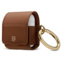 Spigen La Manon AirPods 1/2 Case PULeather brązowy/brown 074CS26378