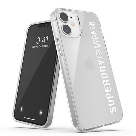 SuperDry Snap iPhone 12 mini Clear Casebiały/white 42593