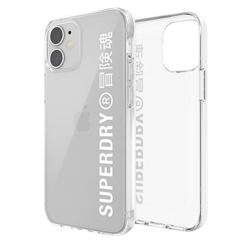 SuperDry Snap iPhone 12 mini Clear Casebiały/white 42593