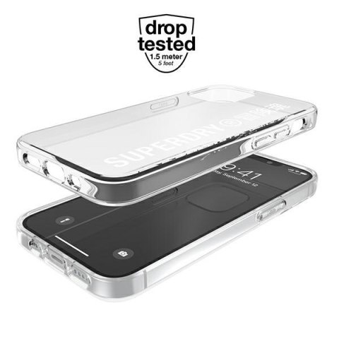 SuperDry Snap iPhone 12 mini Clear Casebiały/white 42593