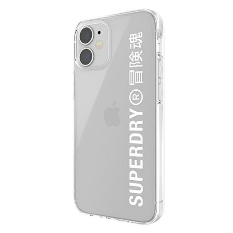 SuperDry Snap iPhone 12 mini Clear Casebiały/white 42593