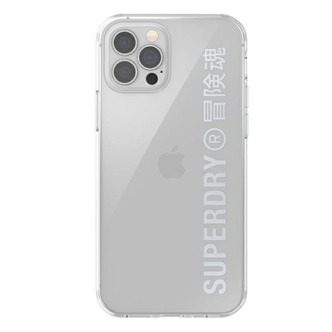 SuperDry Snap iPhone 12/12 Pro Clear Case srebrny/silver 42591