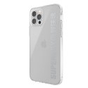 SuperDry Snap iPhone 12/12 Pro Clear Case srebrny/silver 42591
