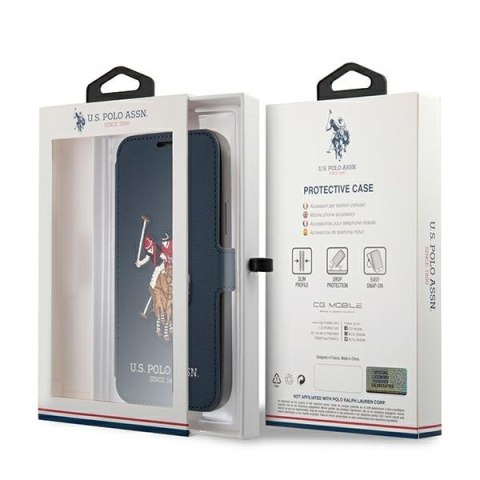 US Polo USFLBKP12LPUGFLNV iPhone 12 ProMax 6,7" granatowy/navy book Polo Embroidery Collection