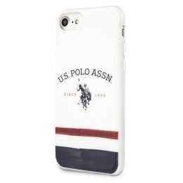 US Polo USHCI8PCSTRB iPhone 7/8/SE 2020 / SE 2022 biały/white Tricolor Pattern Collection