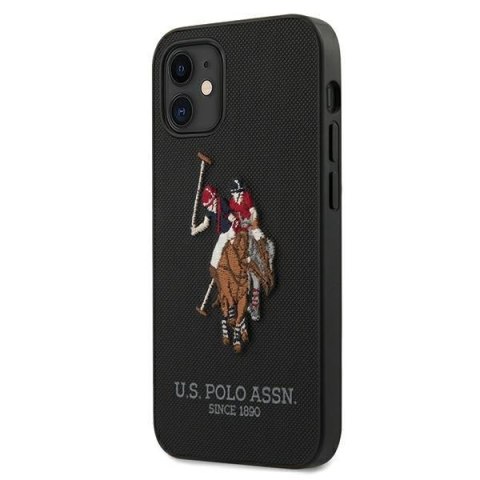US Polo USHCP12SPUGFLBK iPhone 12 mini5,4" czarny/black Polo Embroidery Collection