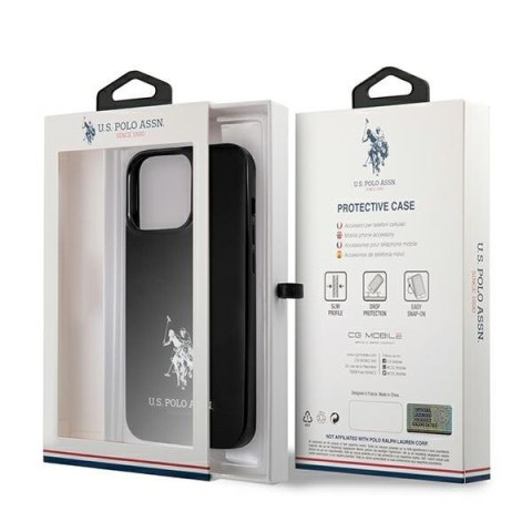 US Polo USHCP13LUMHK iPhone 13 Pro / 136,1" czarny/black hardcase Horses Logo