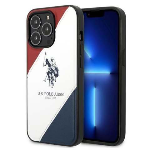 US Polo USHCP14XPSO3 iPhone 14 Pro Max 6,7" biały/white Tricolor Embossed