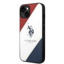 US Polo USHCP14SPSO3 iPhone 14 / 15 / 13 6,1" biały/white Tricolor Embossed