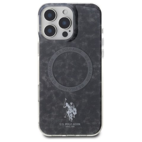US Polo USHMP16LHOCLDPK iPhone 16 Pro 6.3" czarny/black IML Ring MagSafe