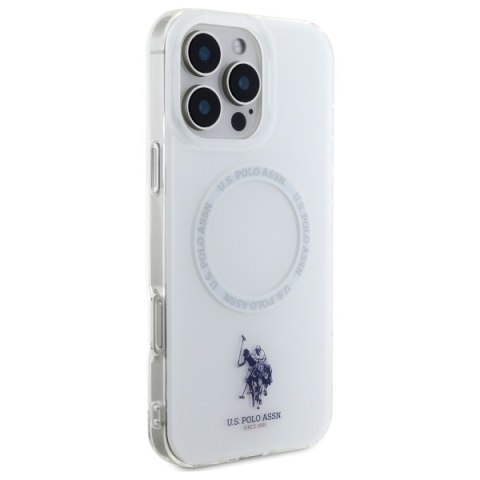 US Polo USHMP16LHOCLDPW iPhone 16Pro 6.3" biały/white IML Ring MagSafe
