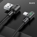 USAMS Kabel MicroUSB 2A 1,2m Kabel kątowy u57 czarny/black SJ458USB01 (US-SJ458)