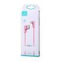 USAMS Kabel kątowy U-flow Lightning 1,2m 2A różowy/pink IPUSBCY03 (US-SJ165)