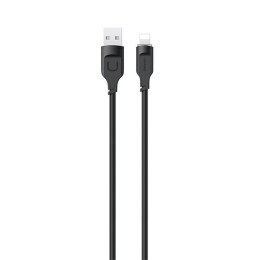 USAMS Kabel lightning 2,4A 1,2m Fast Charging Lithe Series czarny/black SJ565USB01(US-SJ565)