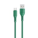 USAMS Kabel U68 microUSB 2A Fast Charge 1m zielony/green SJ502USB04 (US-SJ502)