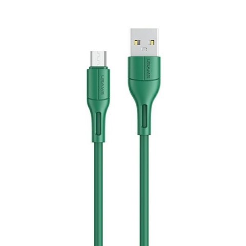 USAMS Kabel U68 microUSB 2A Fast Charge 1m zielony/green SJ502USB04 (US-SJ502)