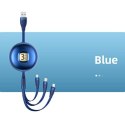 USAMS Kabel U69 3w1 1m niebieski/blue (lightning/microUSB/USB-C) SJ508USB02 (US-SJ508)