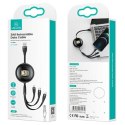 USAMS Kabel U69 3w1 1m zielony/green (lightning/microUSB/USB-C) SJ508USB03 (US-SJ508)