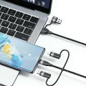 USAMS Kabel U85 2xUSB-C/USB/Micro-USB/ Lightning 6w1 2m 100W PD Fast Charge czarny/black SJ646USB01 (US-SJ646)