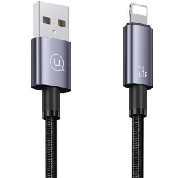 USAMS Kabel USB na Lightning 2,4A 1,2m Fast Charging stalowy/tarnish SJ667USB01 (US-SJ667)