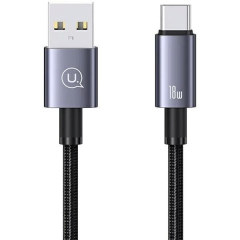 USAMS Kabel USB na USB-C 3A 0,25mFast Charging stalowy/tarnish SJ680USB01 (US-SJ680)