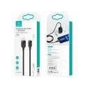 USAMS Kabel lightning 2,4A 1,2m Fast Charging Lithe Series czarny/black SJ565USB01(US-SJ565)