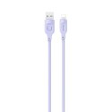 USAMS Kabel lightning 2,4A 1,2m Fast Charging Lithe Series purpurowy/purple SJ565USB03 (US-SJ565)