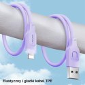 USAMS Kabel lightning 2,4A 1,2m Fast Charging Lithe Series purpurowy/purple SJ565USB03 (US-SJ565)