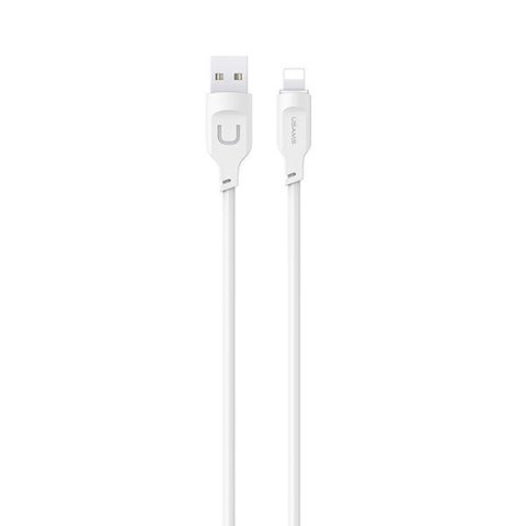 USAMS Kabel lightning 2,4A 1,2m Fast charning Lithe Series biały/white SJ565USB02 (US-SJ565)