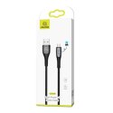 USAMS Kabel pleciony U-Tone microUSB 1.2m Power-off 2A Fast Charging czarny/black SJ346USB01 (US-SJ346)