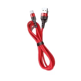 USAMS Kabel pleciony U26 microUSB 1m 1szt. for set 2A Fast Charging czerwony/red SJ312MC02 (US-SJ312)