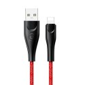 USAMS Kabel pleciony U41 lightning 1m2A czerwony/red SJ391USB02 (US-SJ391) Fast Charge