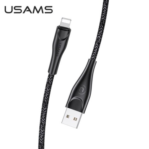 USAMS Kabel pleciony U41 lightning 3m 2A czarny/black SJ397USB01 (US-SJ397) Fast Charge