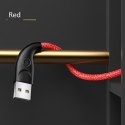 USAMS Kabel pleciony U41 microUSB 3m 2A czerwony/red SJ399USB02 (US-SJ399) Fast Charge