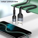 USAMS Kabel pleciony U55 2A USB-C czarny/black 1m SJ449USB01 (US-SJ449)