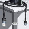 USAMS Kabel pleciony U55 2A lightning czarny/black 1m SJ448USB01 (US-SJ448)