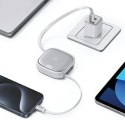 USAMS Kabel rozwijany 3w1 z pudełkiem MicroUSB/USB-C/Lightning 60W fioletowy/purple SJ650USB03 (US-SJ650)