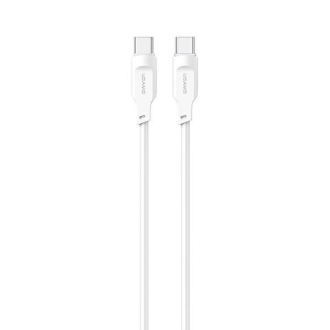 USAMS Kabel USB-C na USB-C 100W 1,2mPort Display Fast Charging Lithe Series biały/white SJ567USB02 (US-SJ567)