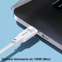 USAMS Kabel USB-C na USB-C 100W 1,2m Port Display Fast Charging Lithe Series biały/white SJ567USB02 (US-SJ567)