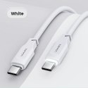 USAMS Kabel USB-C na USB-C 100W 1,2mPort Display Fast Charging Lithe Series biały/white SJ567USB02 (US-SJ567)