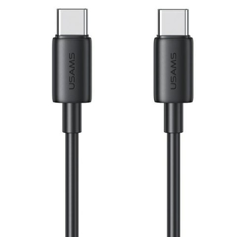 USAMS Kabel USB-C na USB-C 60W 1m Fast Charging YD Series czarny/black SJ711USB01(US-SJ711)