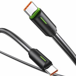 USAMS Kabel USB-C/USB-C 1m SJ734 60W czarny/black YU Series SJ734USB01 (US-SJ734)