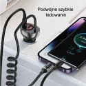 USAMS Ład. sam. C37 1xUSB+1xUSB-C 60W + kabel Ligtning 30W PD+QC Fast Charge czarny/black CC193CC01 (US-CC193)