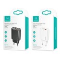 USAMS Ład. siec. 1xUSB-C+1xUSB T35 20W (only head) PD3.0 +QC3.0 Fast Charging biały/white CC121TC01 (US-CC121)