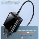 USAMS Ład. siec. 1xUSB-C+1xUSB T40 20W LED (only head) PD3.0 +QC3.0 Fast Charging czarny/black CC133TC01 (US-CC133)